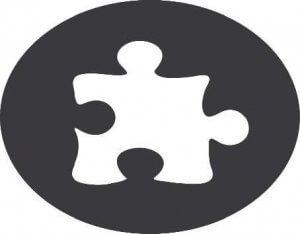 puzzle piece in circle 