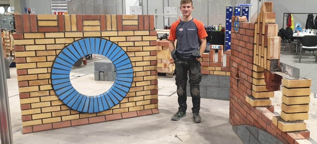 Adam with his winning brickwork models