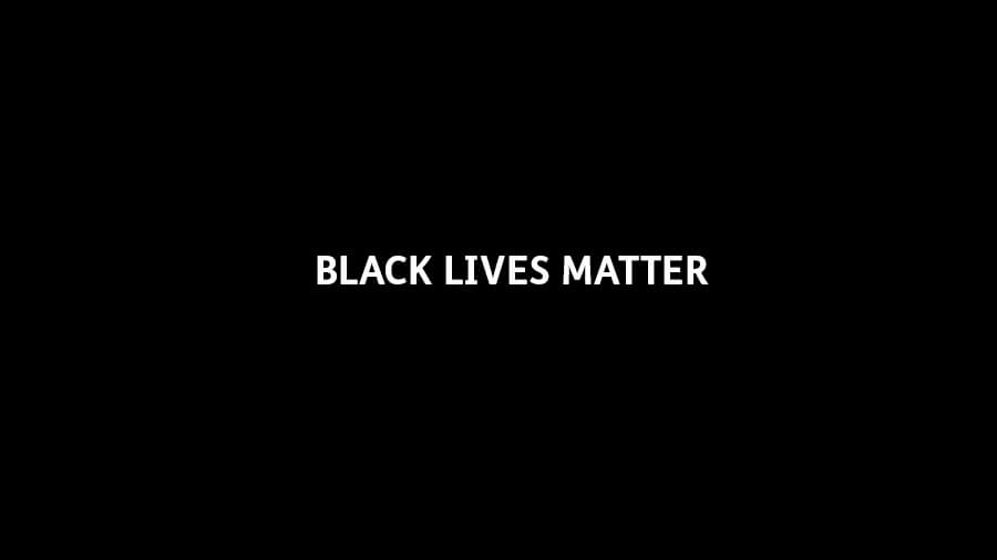 'black lives matter' in white text on black background