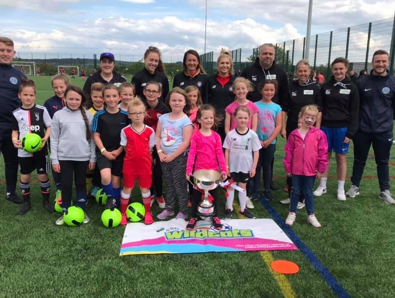Sports Academy to increase girls’ grassroots football. Photograph taken before lockdown.