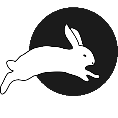 drawing of rabbit jumping