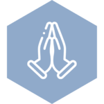 two hand clapping icon on blue background