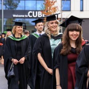 Barnsley College graduates celebrating their achievements at last year’s ceremony.