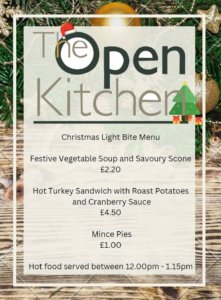 The open kitchen Christmas flyer