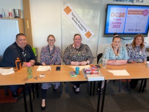 The Barnsley College Business teachers who took part in the ‘I’m a Celebrity’ style bug eating challenge - five members of staff