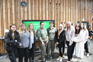 Students with Yorkshire Wildlife Park staff.
