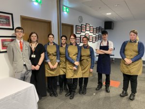 Level 2 and 3 catering students who prepared a vegan buffet as part of Carbon Literacy Week.