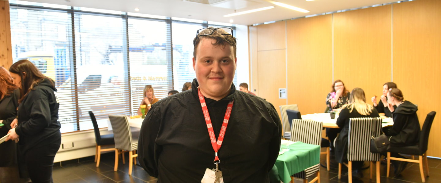 Level 2 Professional Cookery student Alfie Paton at the fundraising event