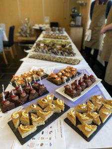 The vegan, locally sourced buffet enjoyed during the Baroness’ visit to Barnsley College in The Open Kitchen restaurant.