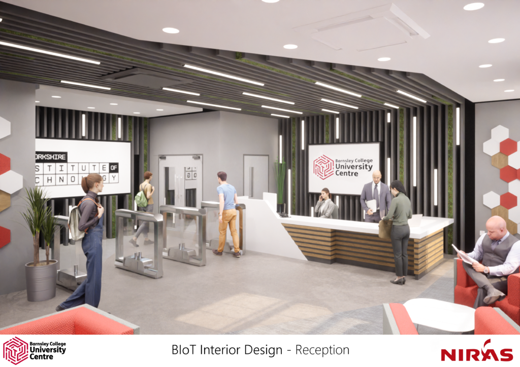 An artist's impression of the new Institute of Technology at Barnsley College University Centre.