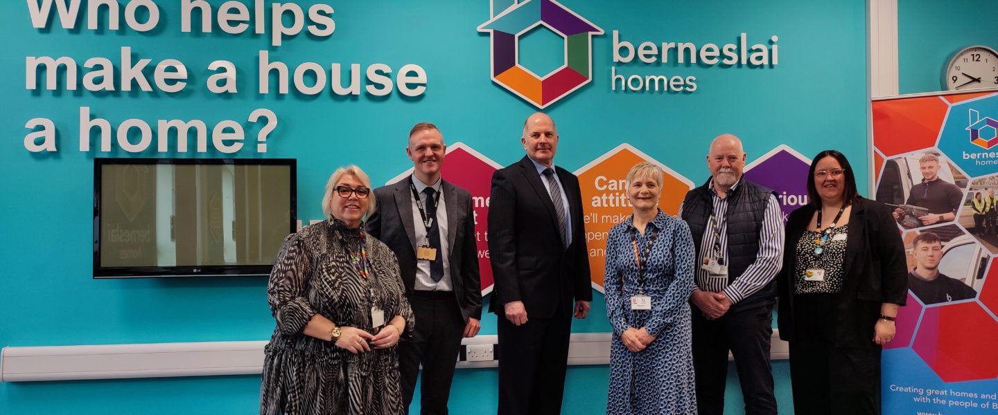 Staff from Barnsley College and Berneslai Homes attend the launch of the Berneslai Homes academy.